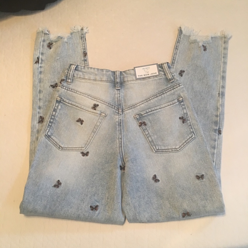 Butterfly High Rise Mom Jeans - Picture 2 of 5